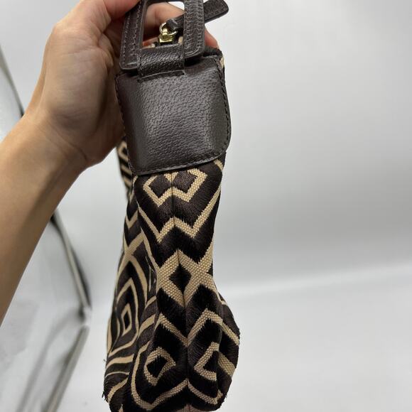 Adrienne Vittadini Geometric Canvas Embroidered Bag - Picture 11 of 15